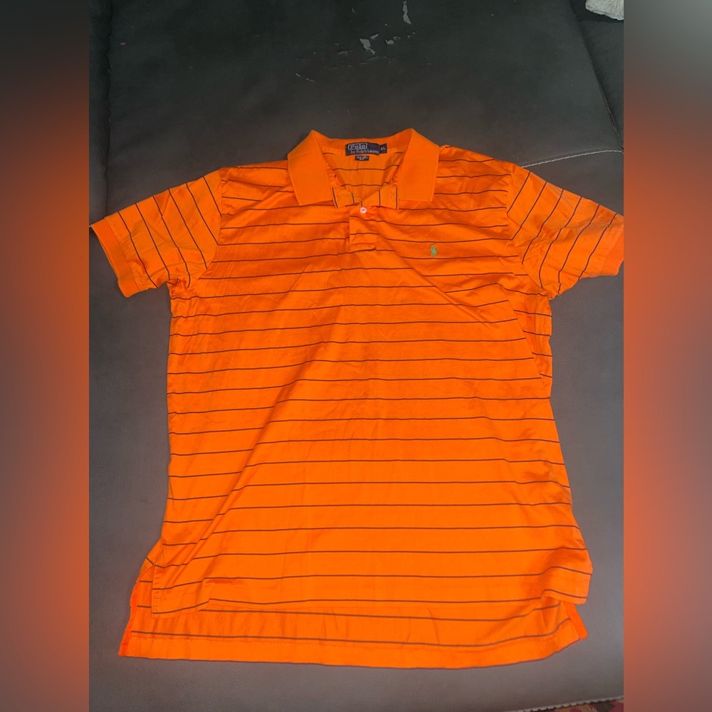 Polo by Ralph Lauren Orange Striped Polo Shirt – Men’s XL NWOT